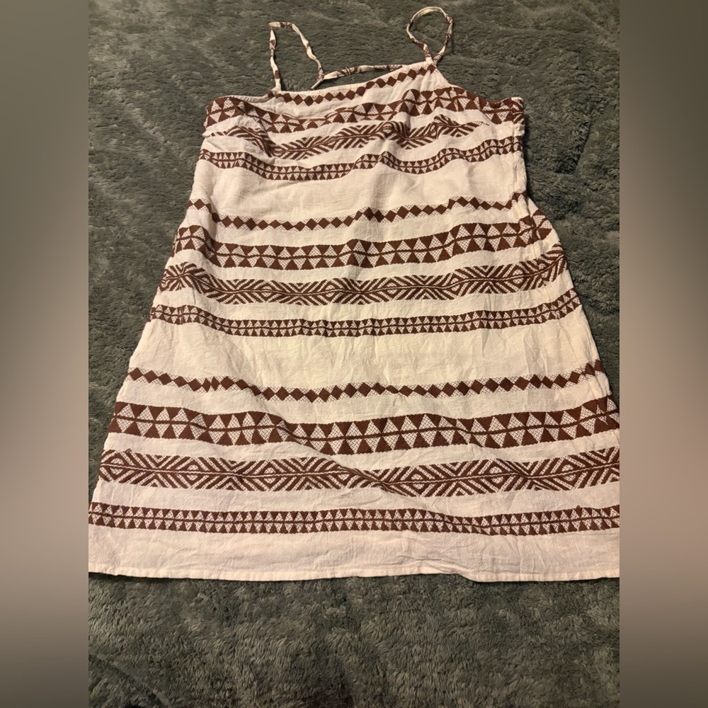 Aerie Cream and Brown Knit Top